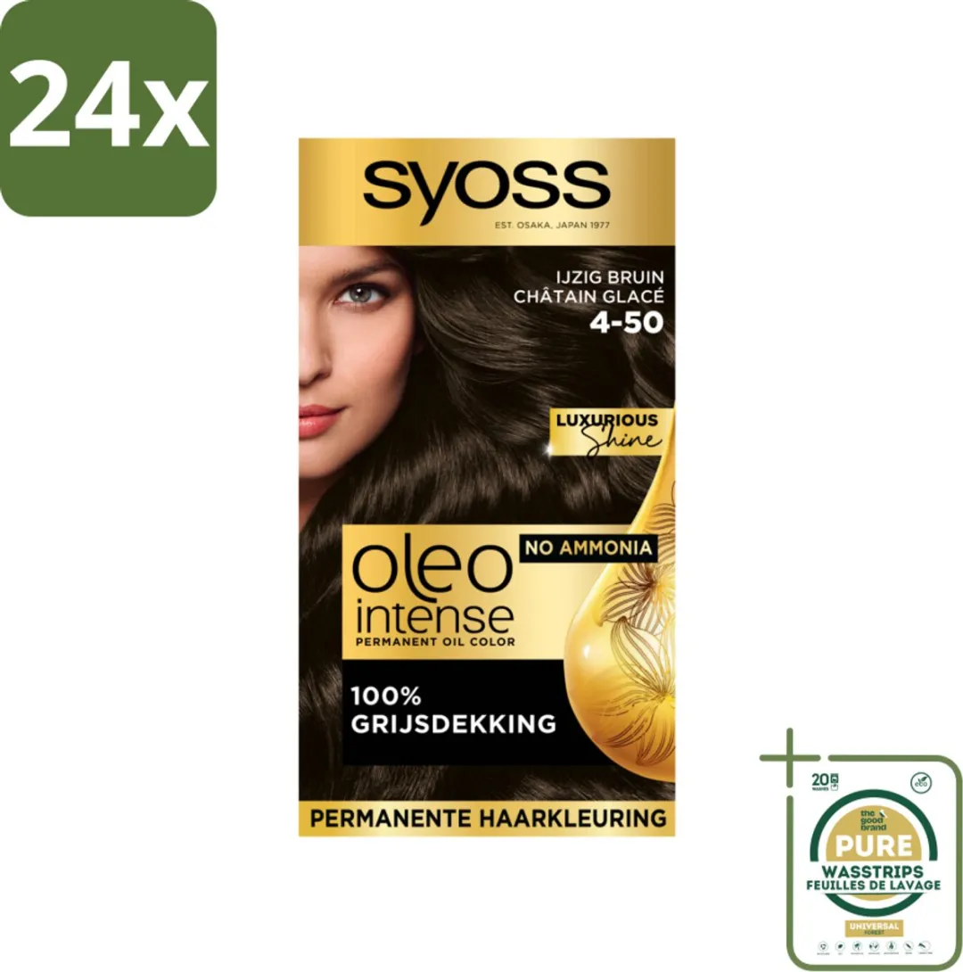 SYOSS Oleo Intense Haarverf 4-50 Ijzig Bruin - 24 Stuks