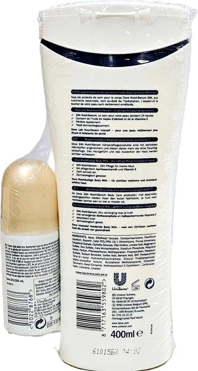 Dove Fresh Bodylotion Hydro 1200ml - 3x400ml