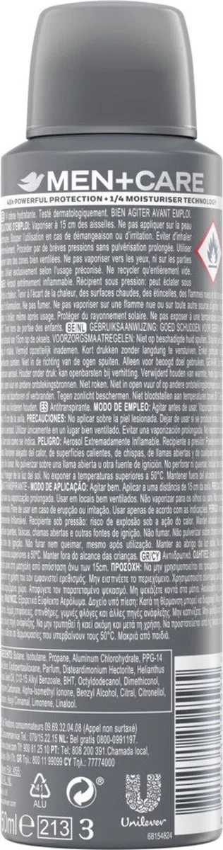 Dove Men+Care Clean Comfort Anti transpirant Deodorant Spray - 6 x 150 ml - Voordeelverpakking