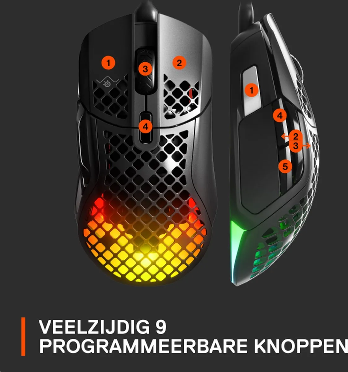 SteelSeries Aerox 5 Gaming Muis 1826039 - Zwart