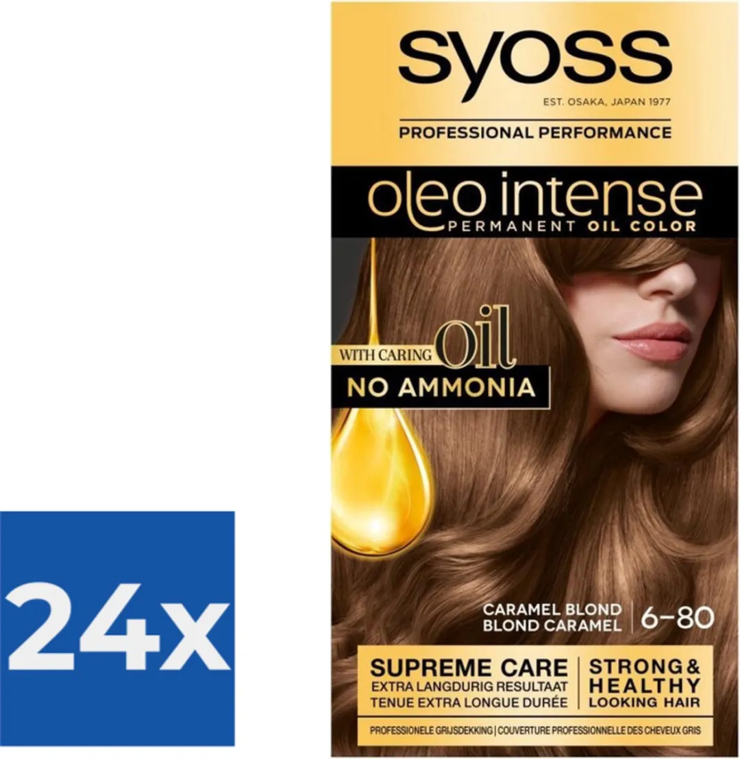 SYOSS Oleo Intense Haarverf 6-80 Caramelblond - 24 Stuks