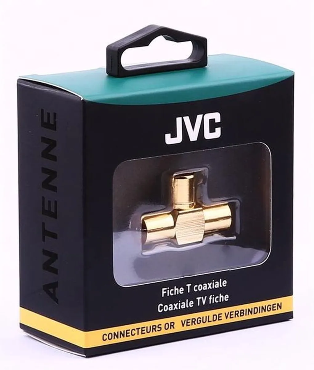 JVC Coaxiale Adapter T Male naar 2x Female