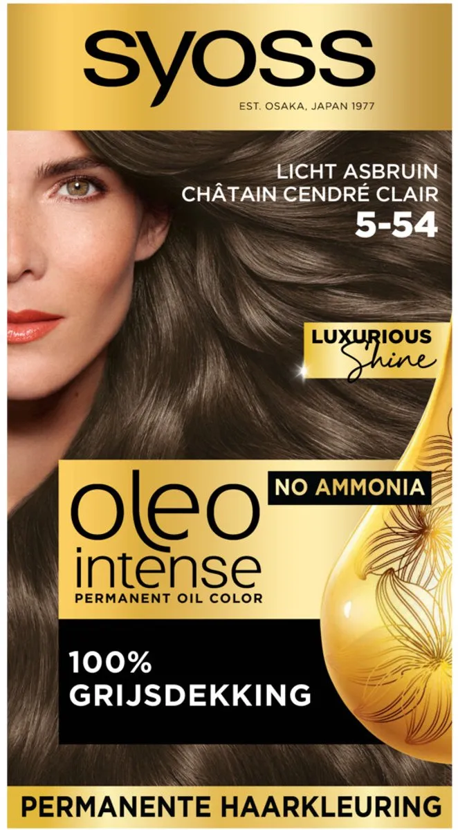 SYOSS Oleo Intense Haarverf 5-54 Licht Asbruin - 230ml