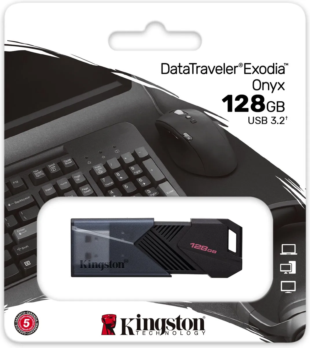 Kingston DataTraveler Exodia DTXON/128GB USB-Stick 128GB - Zwart