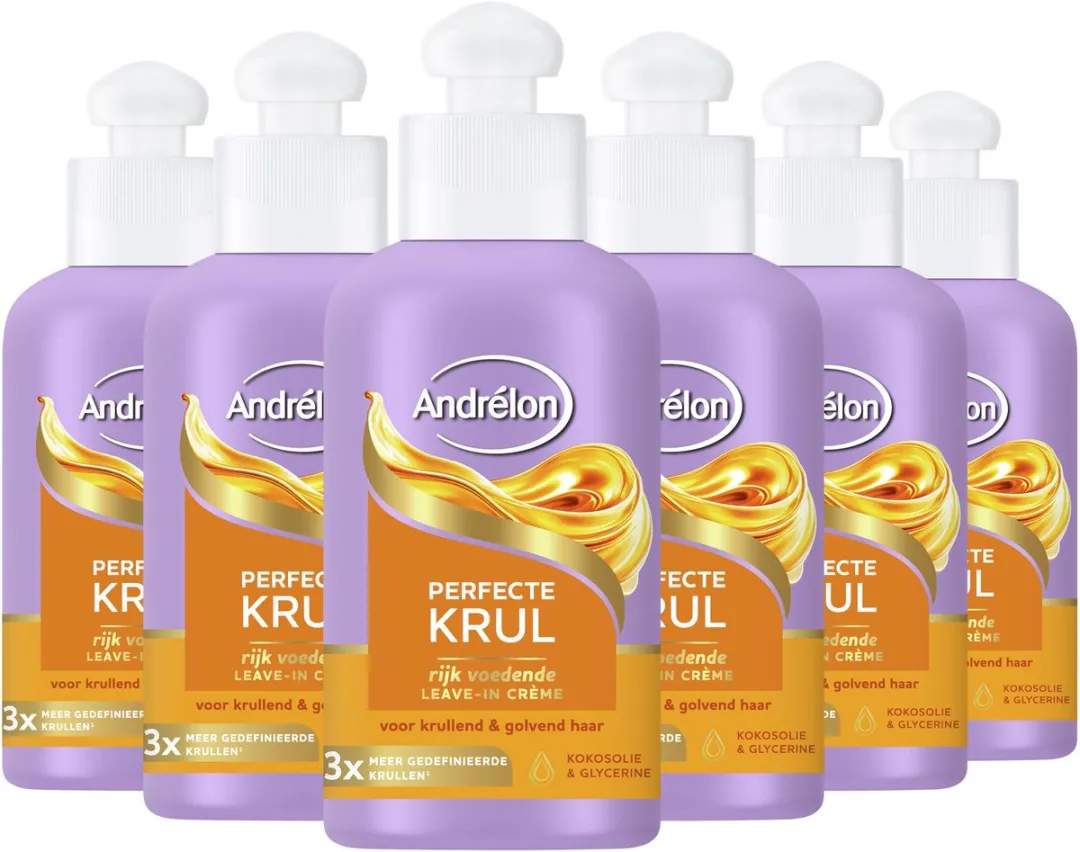 Andrélon Leave-in Haarcreme Krulverrijkt 200ml - 6 Stuks