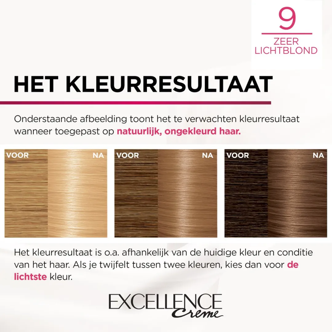 L'Oréal Paris Excellence Crème 9 Zeer Lichtblond - 1035ml