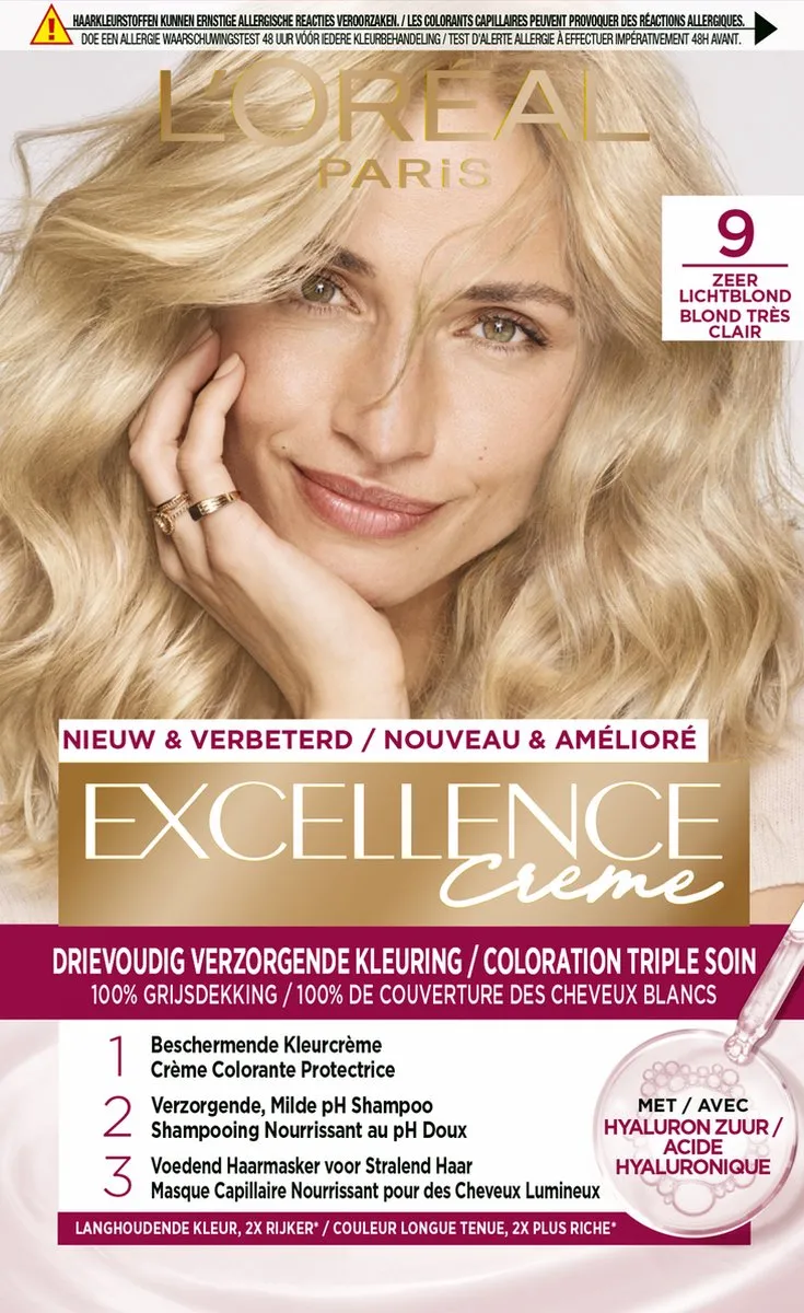 L'Oréal Paris Excellence Crème 9 Zeer Lichtblond - 1035ml