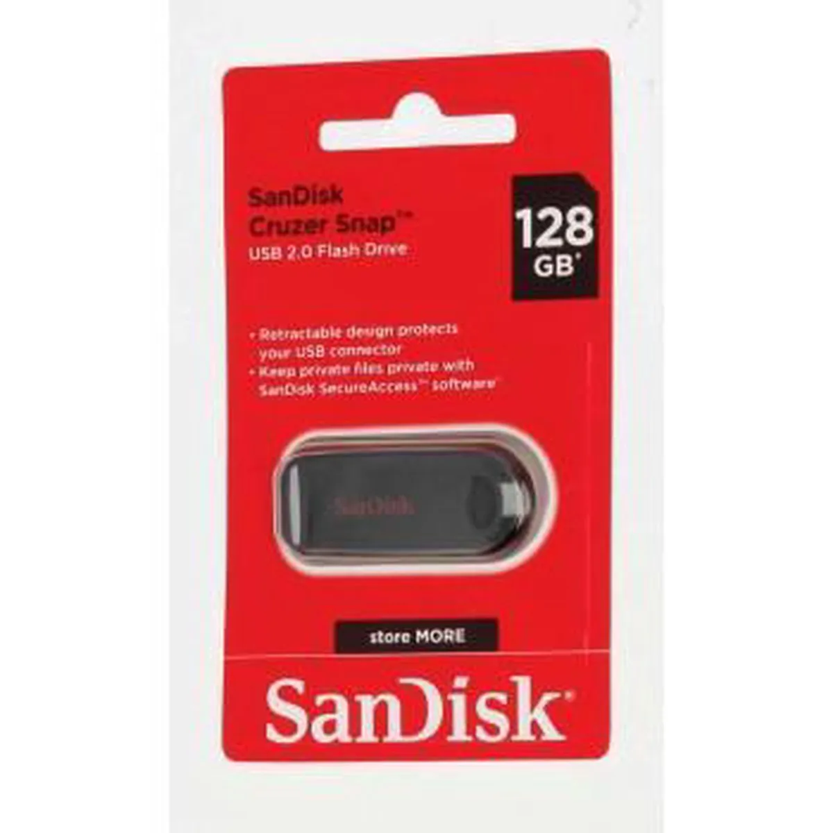 SanDisk Cruzer Snap SDCZ62-128G-G35 USB-stick 128GB - Zwart