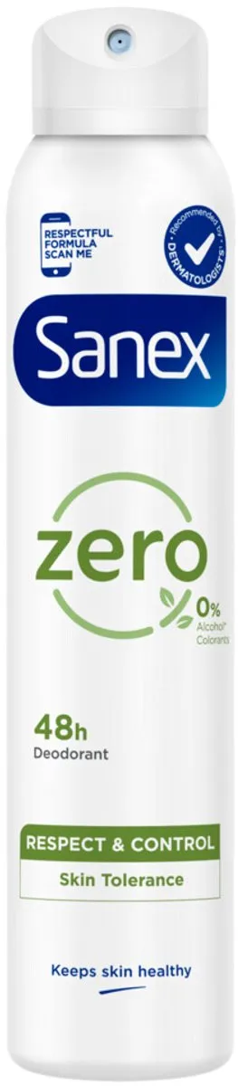 Sanex Deodorant Spray Zero% 800ml - 4 Stuks