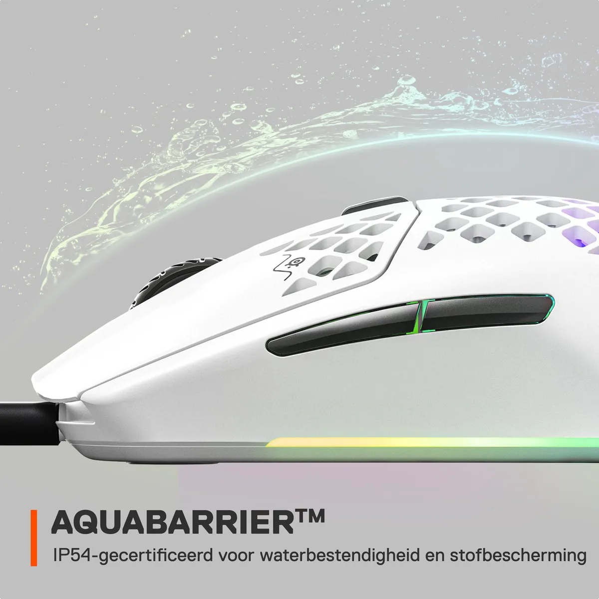 SteelSeries Aerox 3 62603 Gaming Muis - Wit - afbeelding 6 van 6