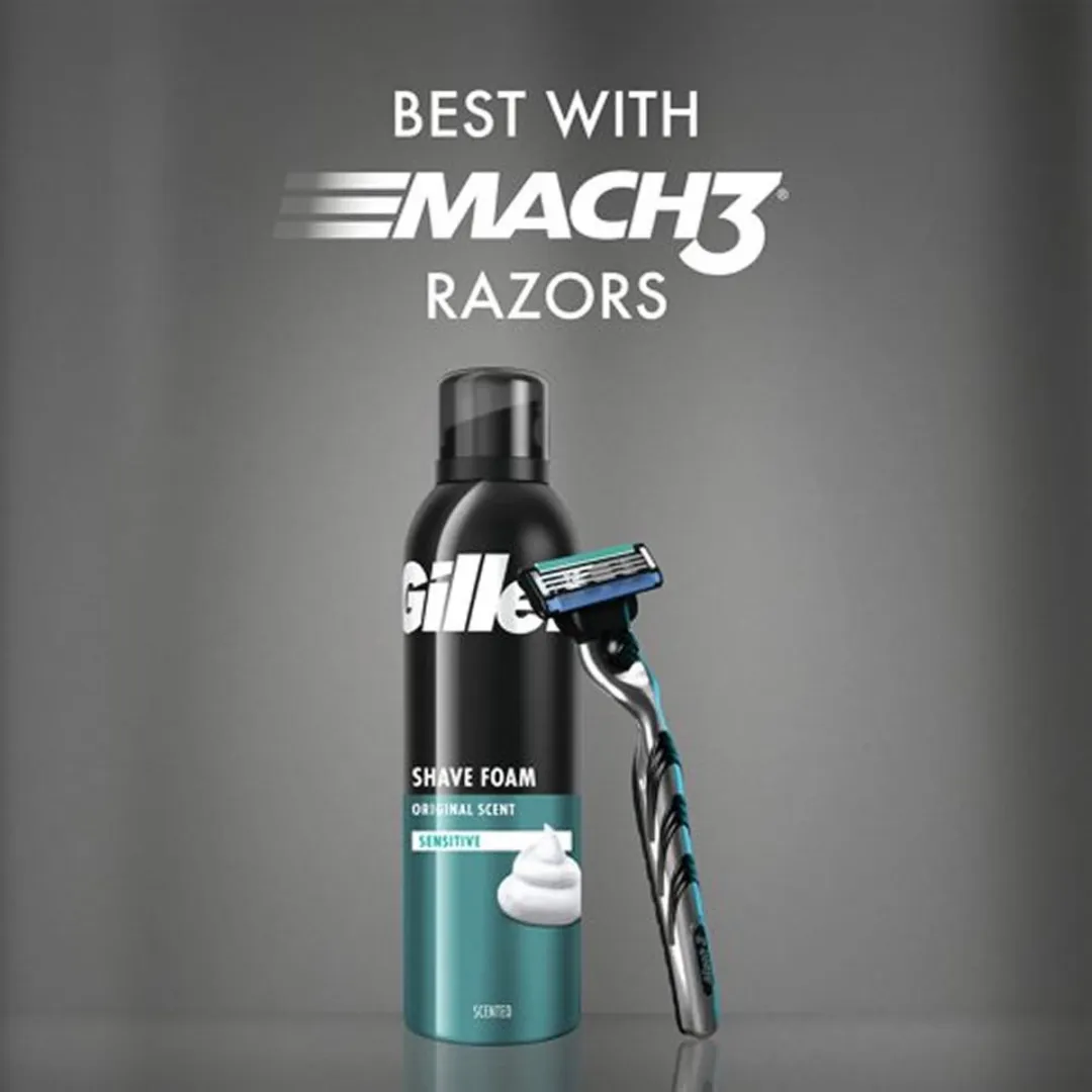 Gillette Original Scent Sensitive Scheerschuim 300ml - 6 Stuks