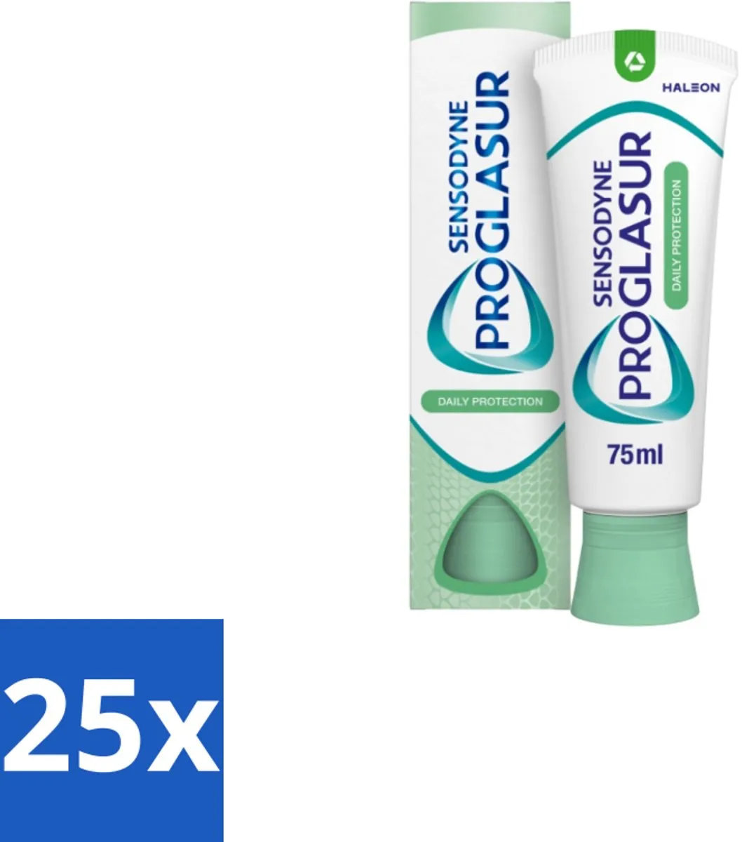 25 x Sensodyne Tandpasta ProGlasur Daily Protection Daily Protection 75 ml - Tanderosis - Tandpasta - Gevoelige Tanden - Tandglazuur - Gaatjes