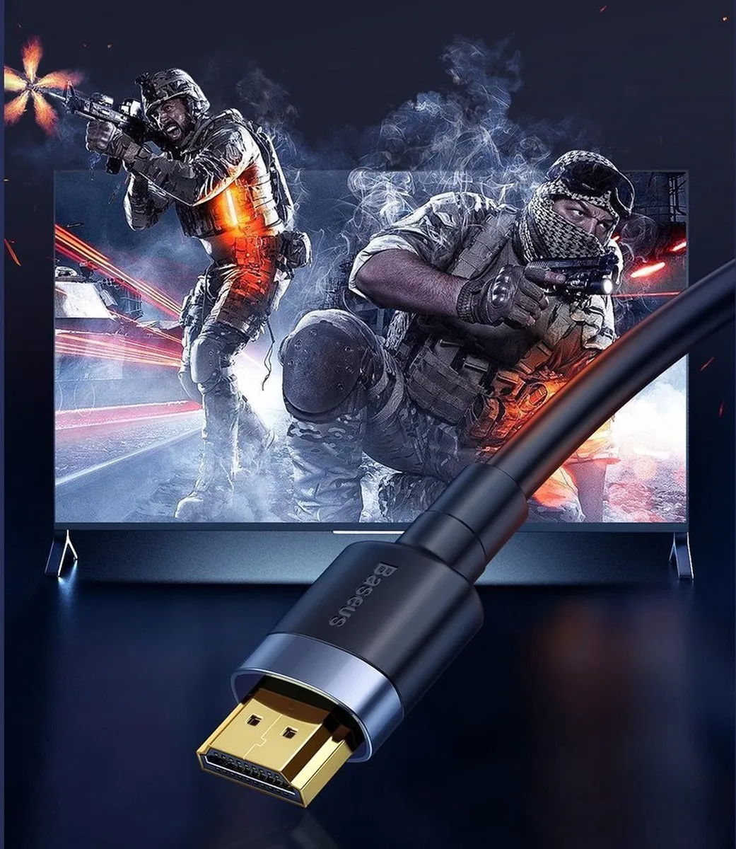 Baseus Cafule HDMI 2.0 Kabel 4K 60Hz - 2m - Zwart