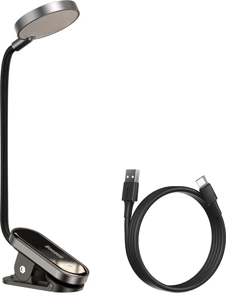 Baseus Mini Cliplamp - Oplaadbaar Nachtlampje Zwart