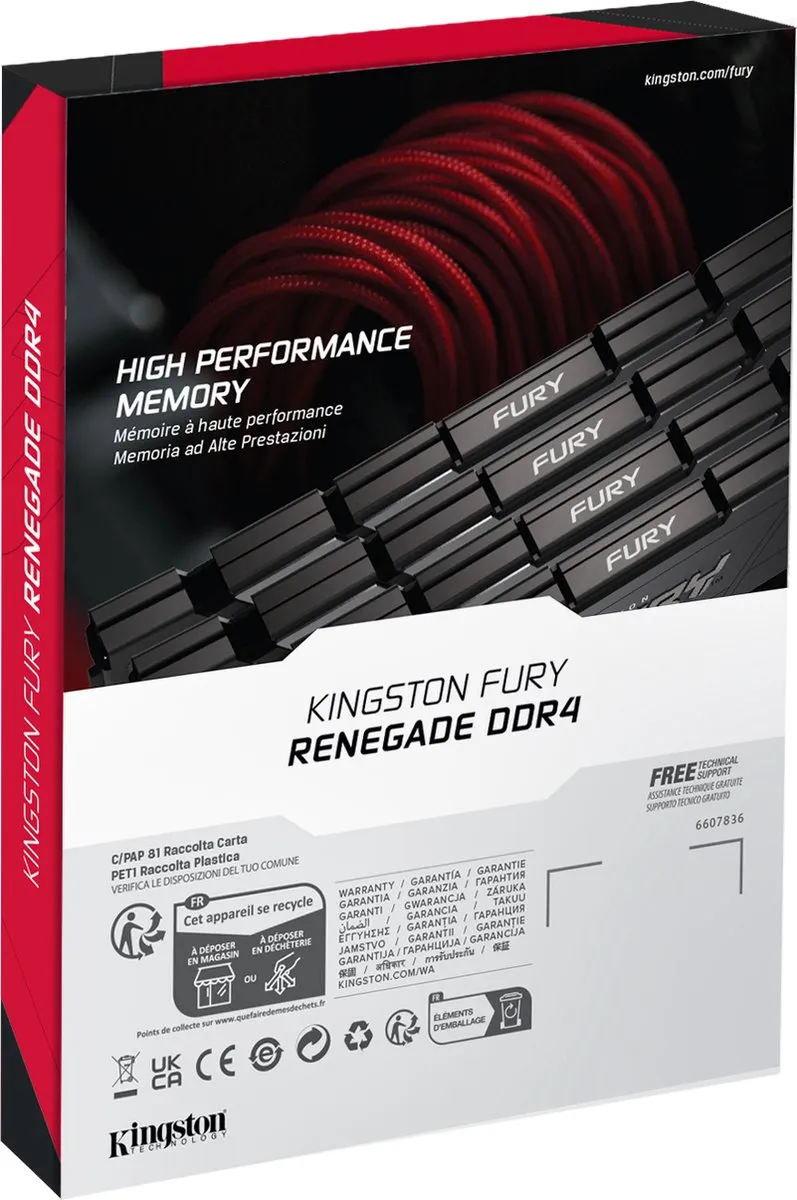Kingston FURY Renegade KF436C16RB2 8GB DDR4 - Zwart