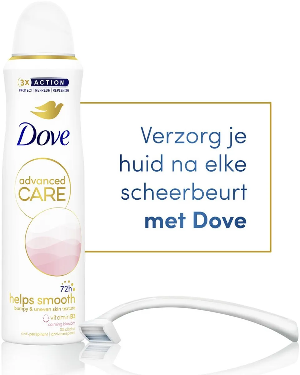 Dove Deodorant Spray - Advanced Care - For Smooth Skin - 150 ml - Bulkverpakking - 5 stuks