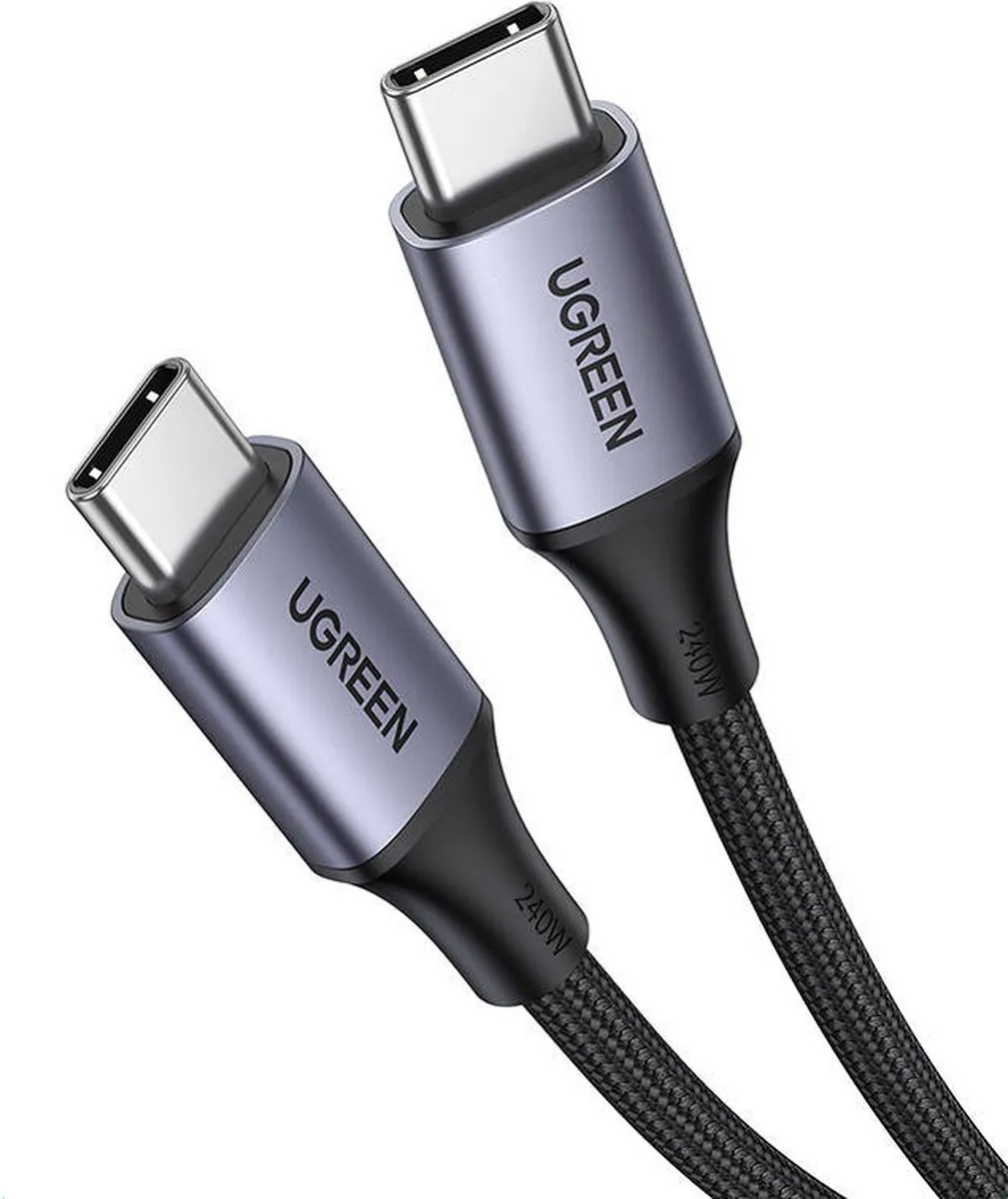 Ugreen US535 USB-C Kabel 240W 5A 1m - Grijs
