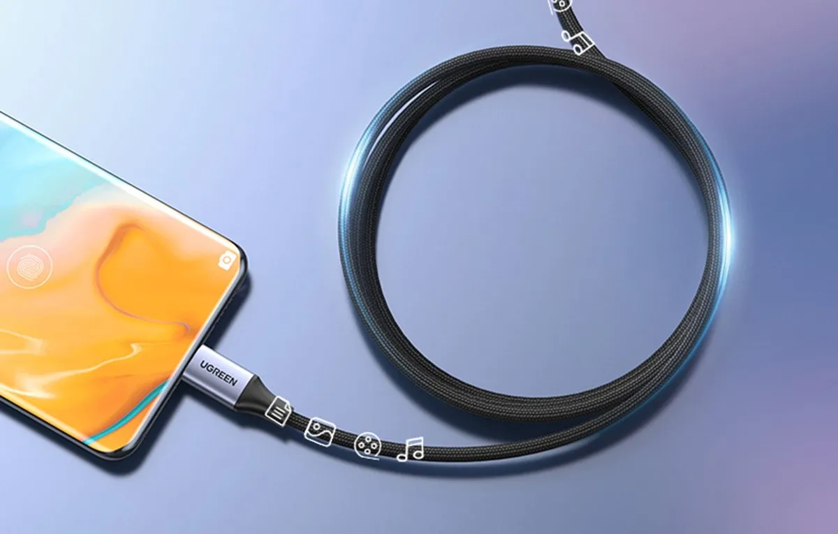 Ugreen US535 USB-C Kabel 240W 5A 1m - Grijs