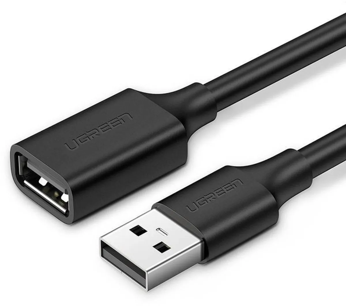 Ugreen USB Adapterkabel M/V 1m - Zwart