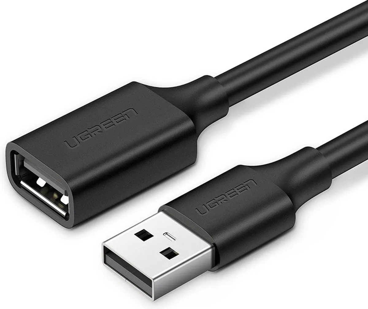 Ugreen USB Adapterkabel M/V 1m - Zwart - afbeelding 6 van 6