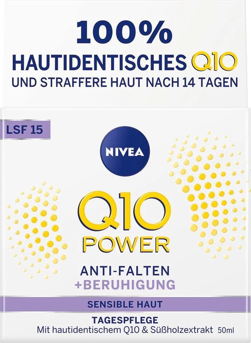 NIVEA Q10 Sensitive Dagcrème Anti-Rimpel 50ml - afbeelding 2 van 3