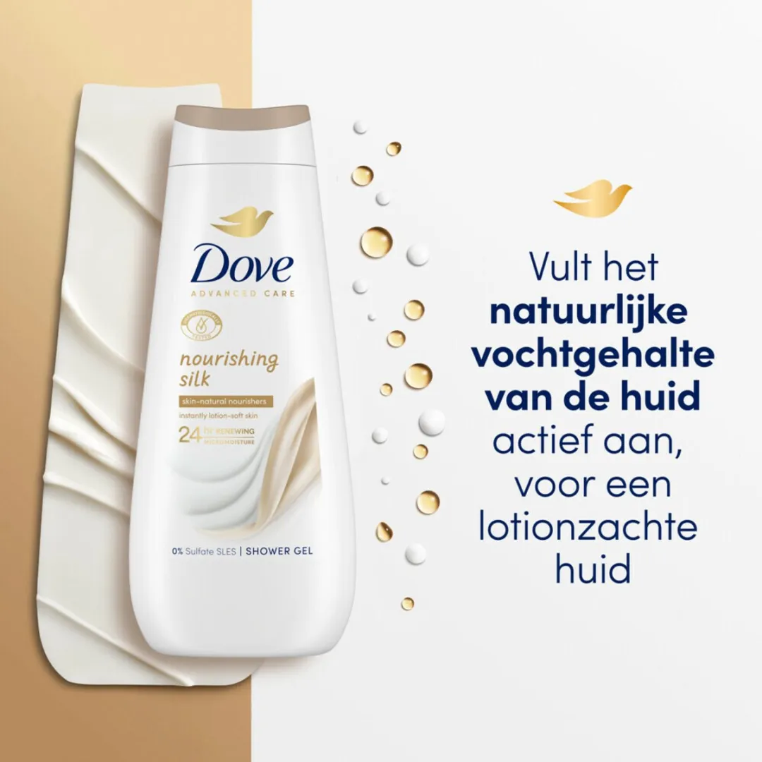 Dove Nourishing Silk Douchecrème 225ml - 2 Stuks