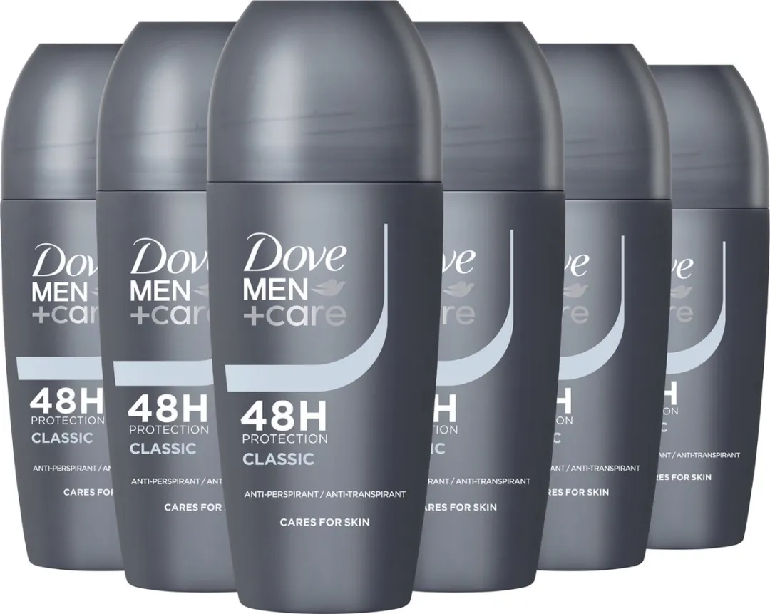 Dove Men+Care Anti-Transpirant Roller - 6x50ml Classic
