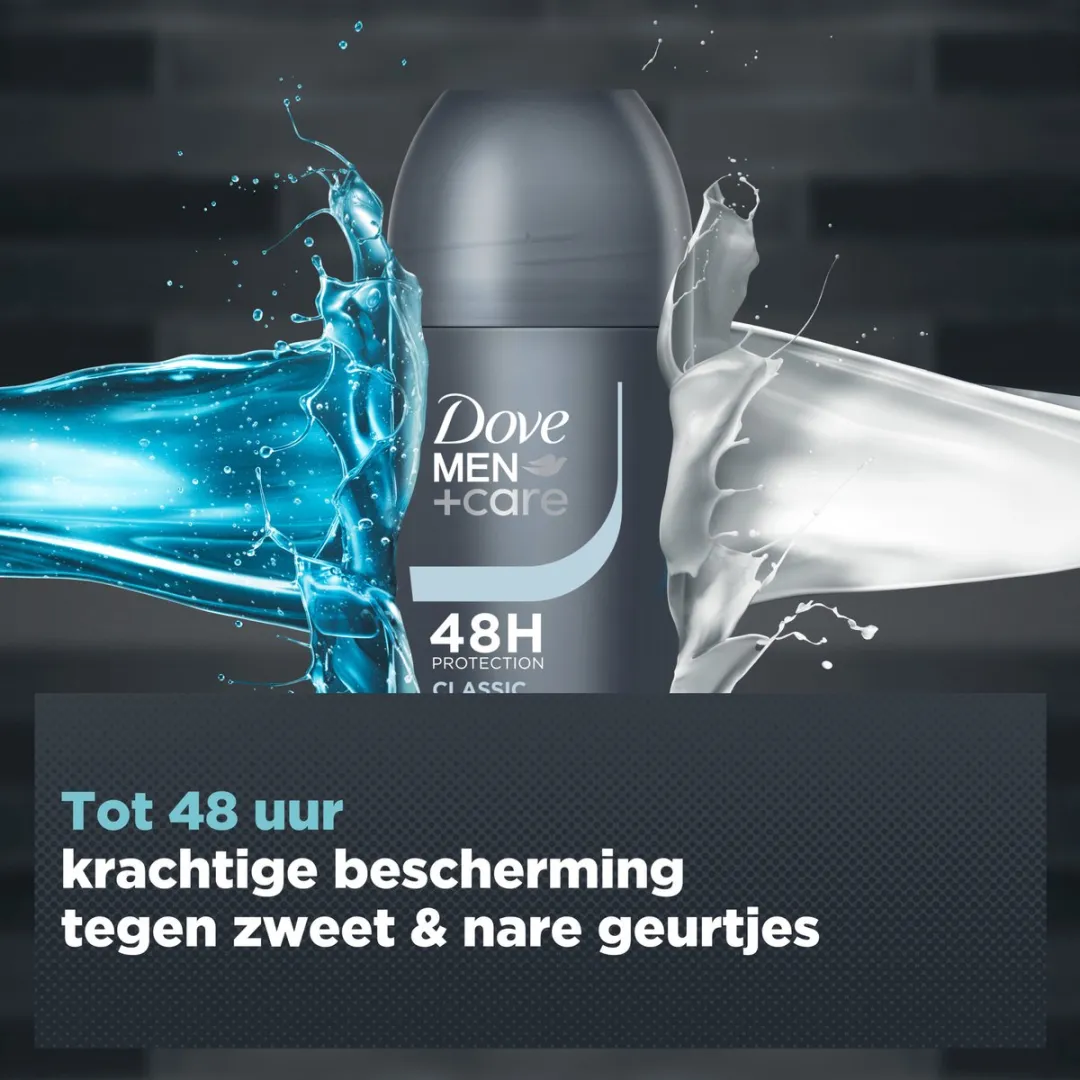 Dove Men+Care Anti-Transpirant Roller - 6x50ml Classic