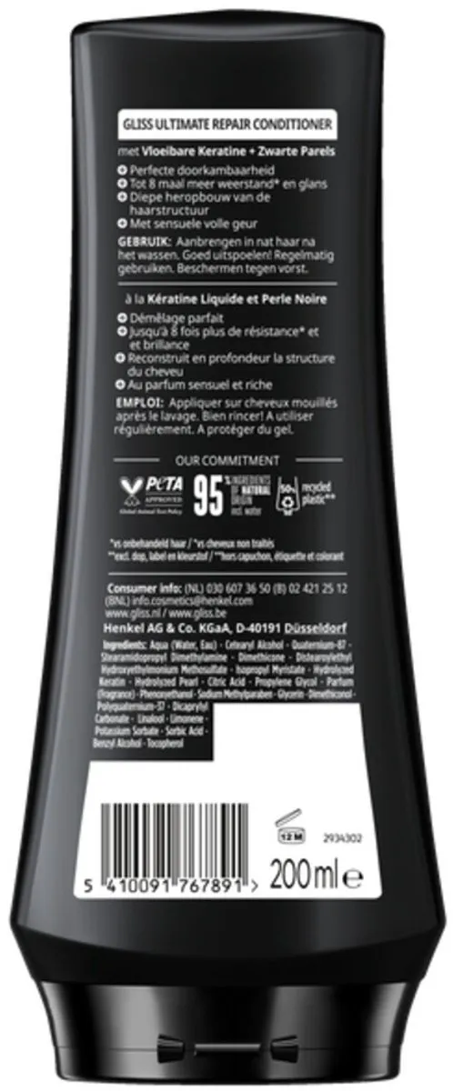 Schwarzkopf Gliss Conditioner Ultiem Herstel 200ml - 25 Stuks