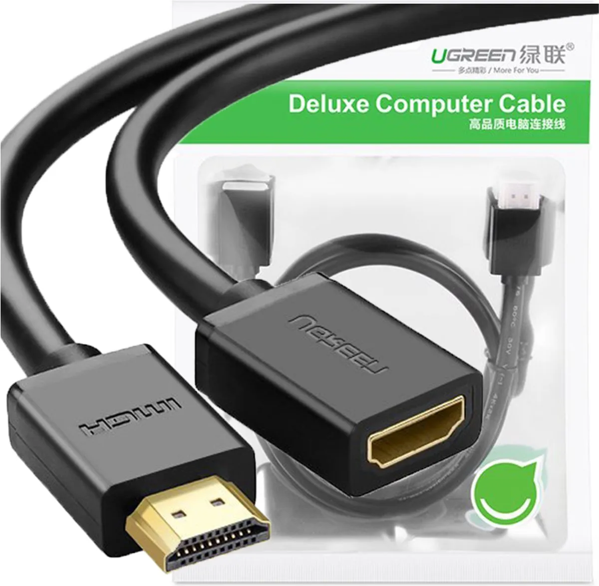 Ugreen HDMI Kabeladapter Vrouwelijk-Mannelijk 4K 10,2Gbps 340MHz Audio Ethernet