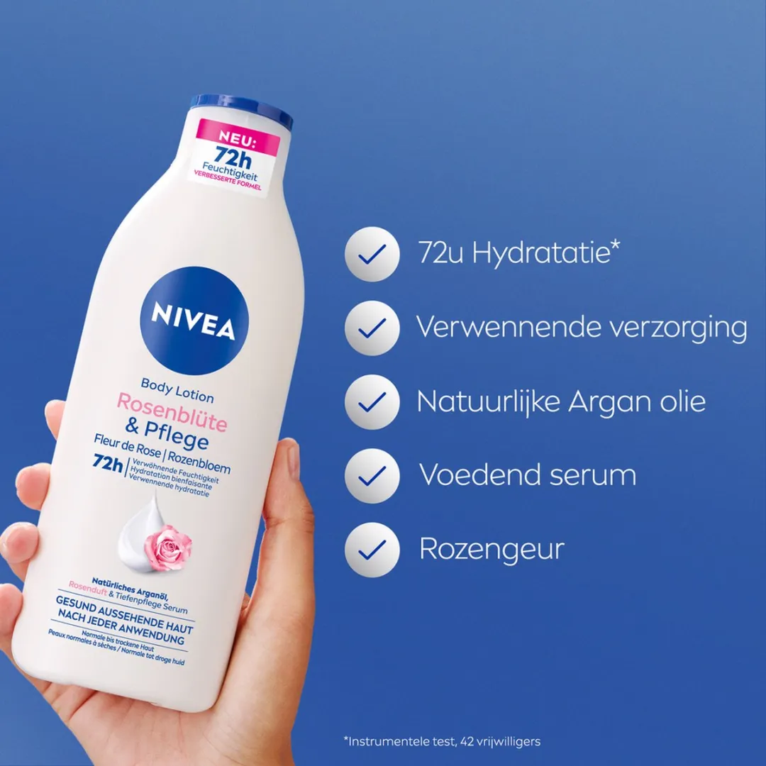 NIVEA Rozenbloem Bodylotion 400ml - 72H Hydraterend