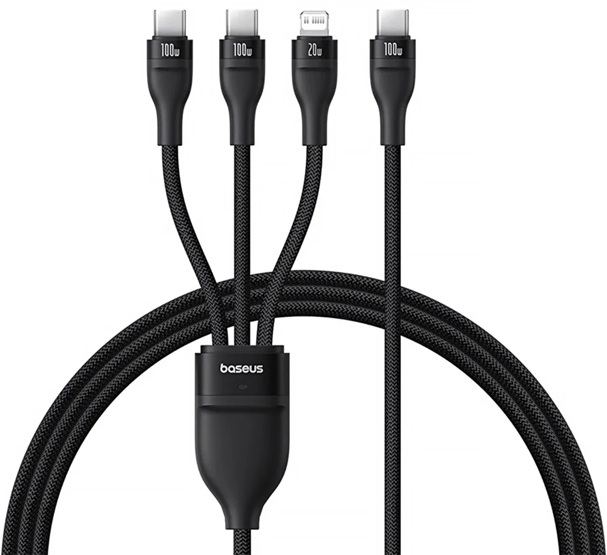 Baseus 3-in-1 USB-C naar Lightning Kabel 1,5M 100W