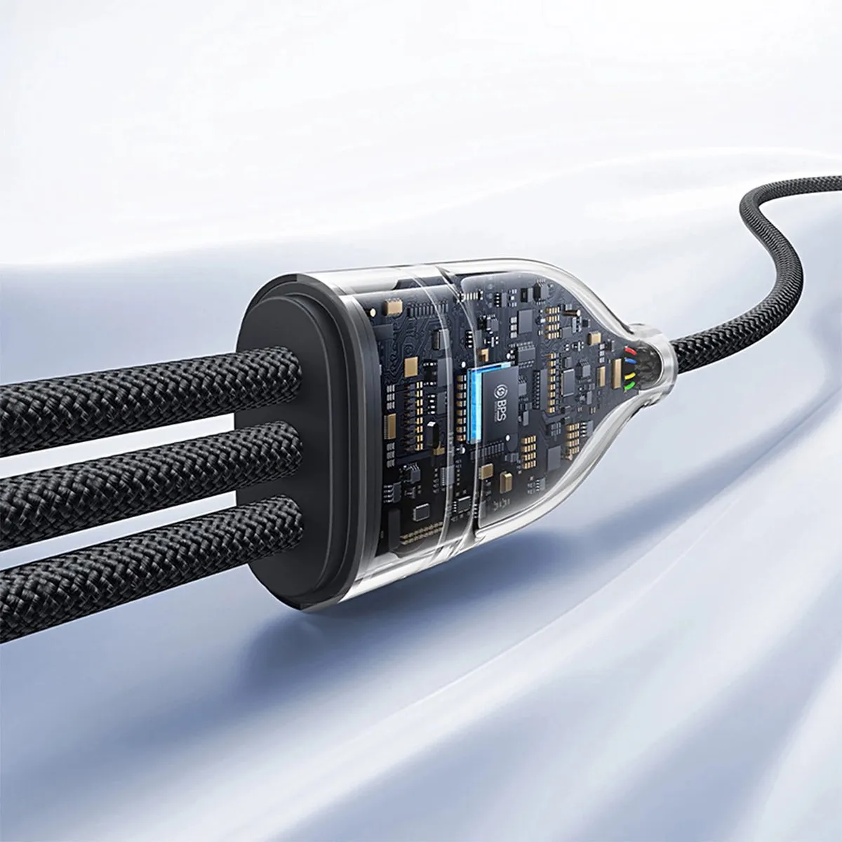 Baseus 3-in-1 USB-C naar Lightning Kabel 1,5M 100W - Transparent