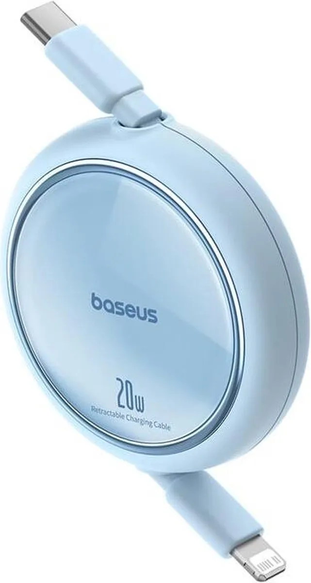 Baseus Free2Pull Oprolbare USB-C naar Lightning Kabel 20W PD 1M