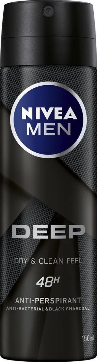 NIVEA Men Deospray Deep Black Charcoal 150ml - afbeelding 3 van 3