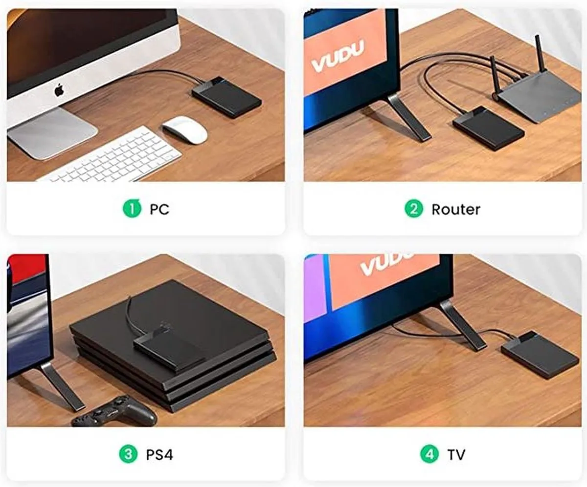 UGREEN 2,5" SATA HDD/SSD Behuizing USB3.0 - Zwart