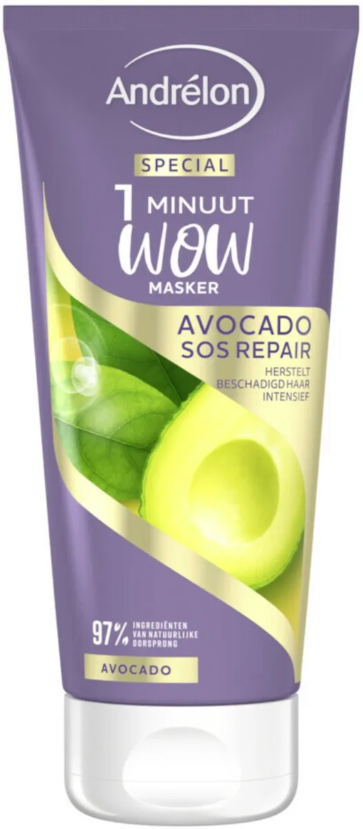 Andrélon 1 Minuut Wow Haarmasker Avocado SOS Repair 180ml