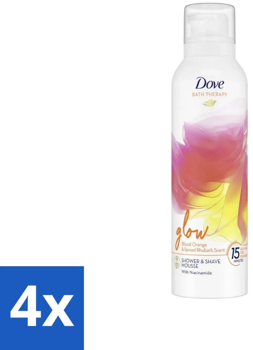 Dove Douche- & Scheerschuim Glow Bloedsinaasappel & Rabarber 1000ml
