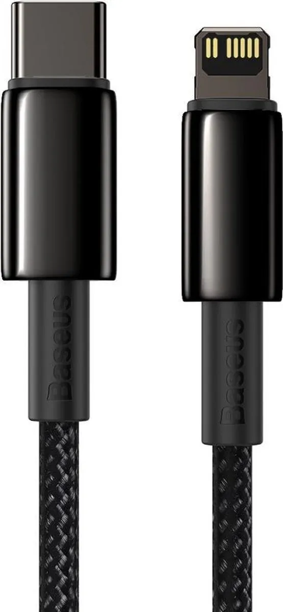 Baseus PD 20W USB-C Lightning Kabel 200cm - Zwart
