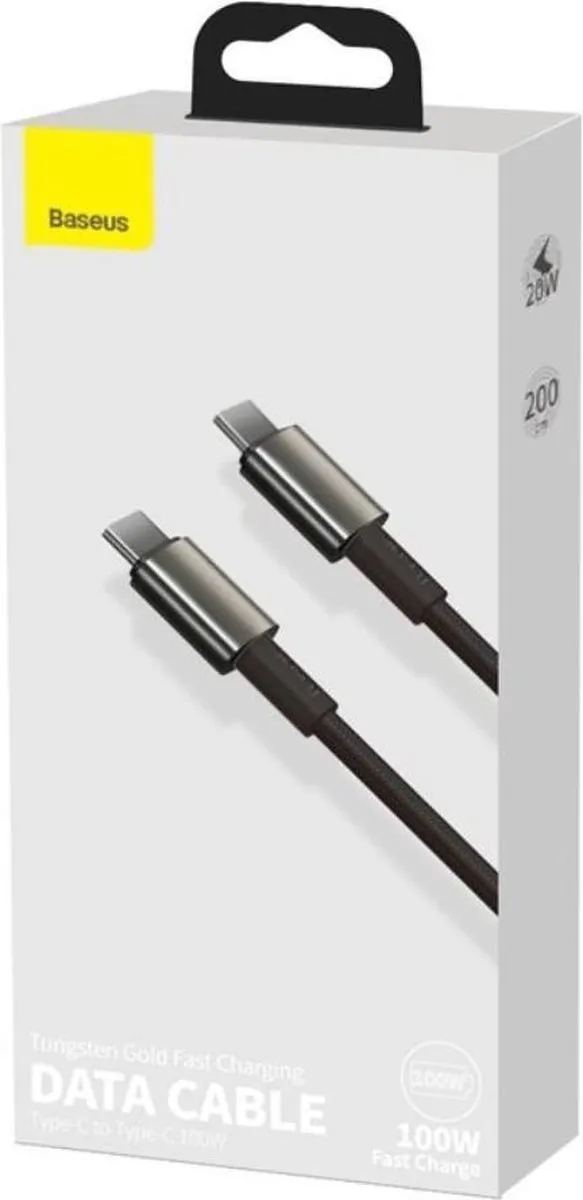 Baseus PD 20W USB-C Lightning Kabel 200cm - Zwart