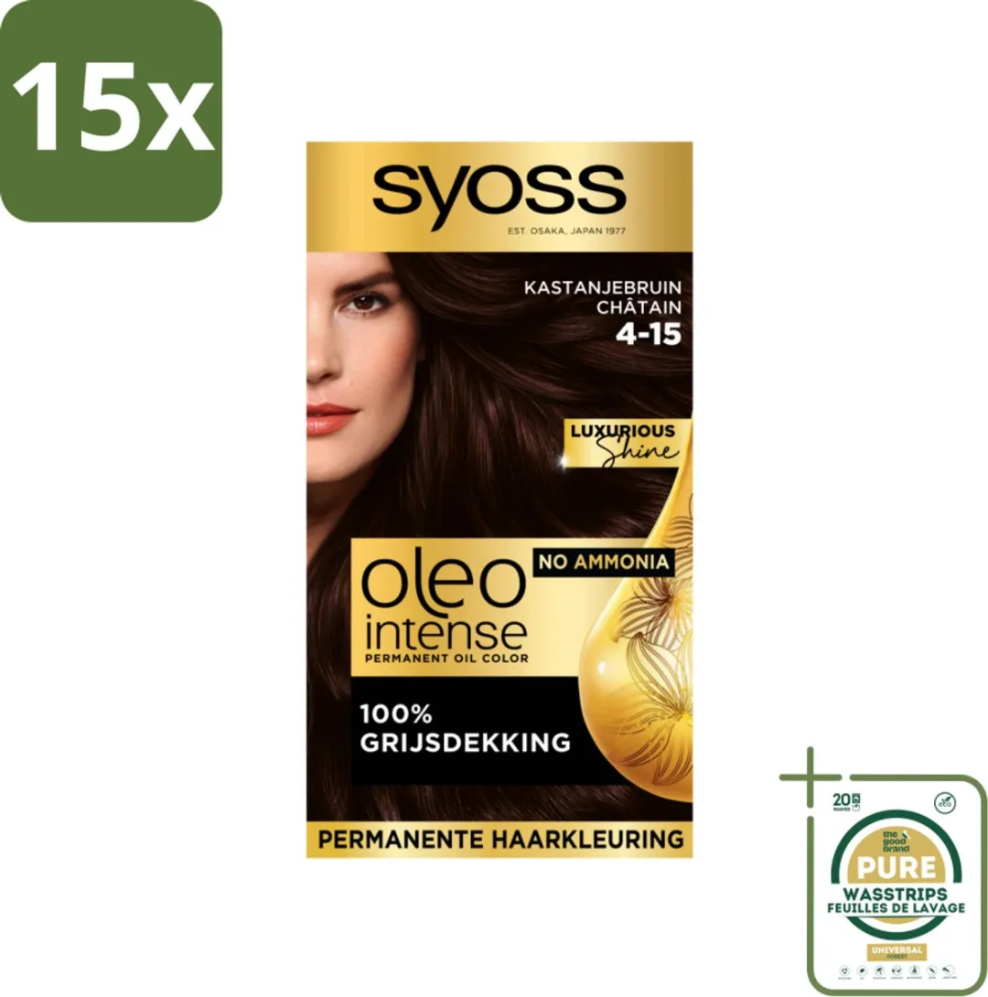 SYOSS Oleo Intense 4-15 Kastanjebruin Haarverf 1725ml