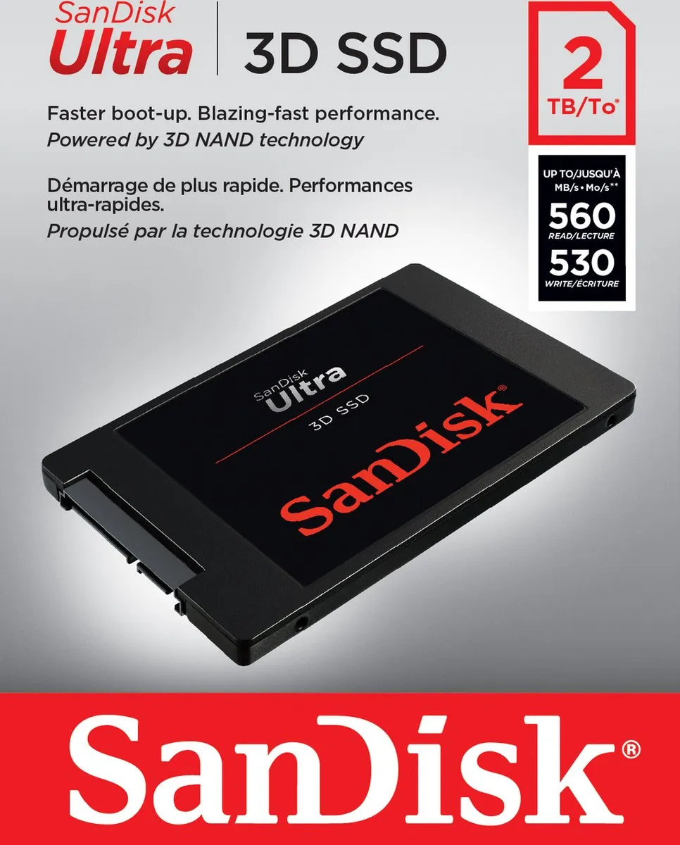 SanDisk Ultra 3D SDSSDH3-2T00-G25 SSD - 2TB