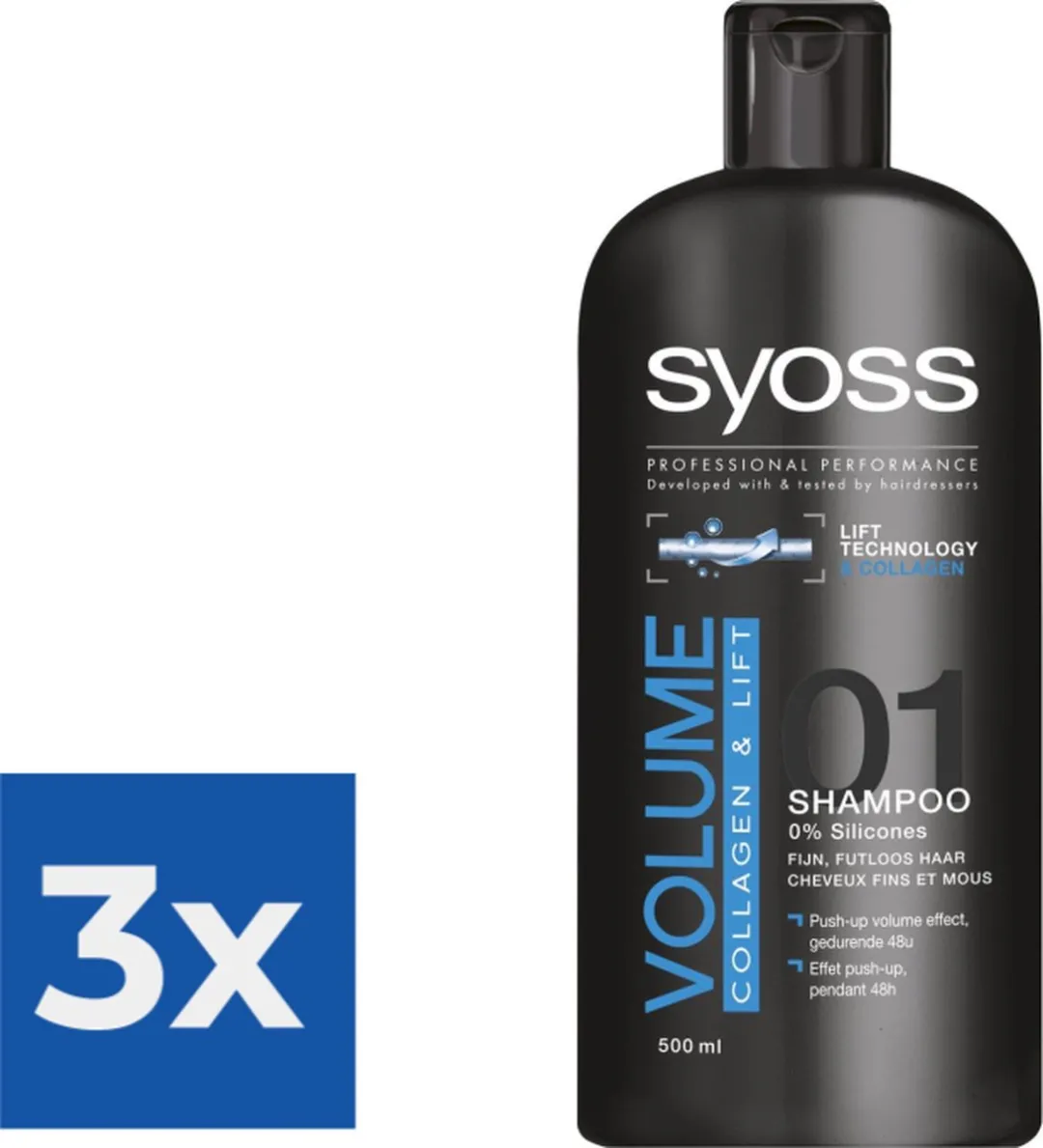 SYOSS Volume Shampoo Voordeelverpakking 3x500ml