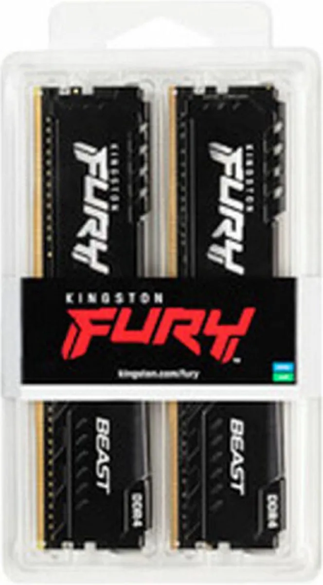 Kingston FURY Beast Black - RAM-geheugen - DDR4 - 32GB - 3600 MHz - DIMM - CL18