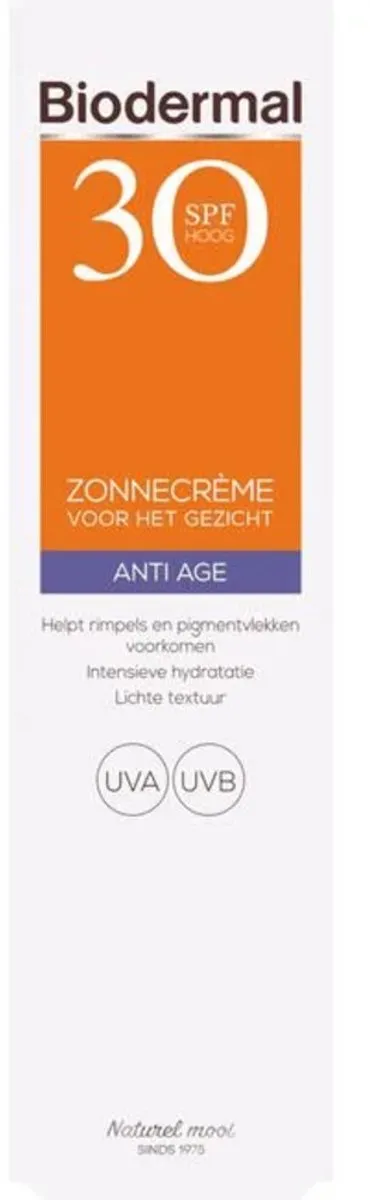 Biodermal Zonnecrème Gezicht Anti Age SPF 30 - 3 x 40 ml - Voordeelverpakking