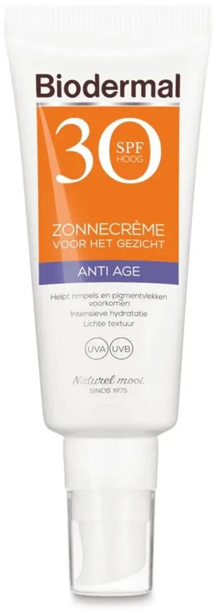 Biodermal Zonnecrème Gezicht Anti Age SPF 30 - 3 x 40 ml - Voordeelverpakking