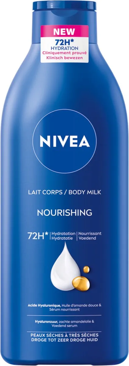 NIVEA Body Milk Verzorgend 400ml - Hyaluronzuur & Amandelolie