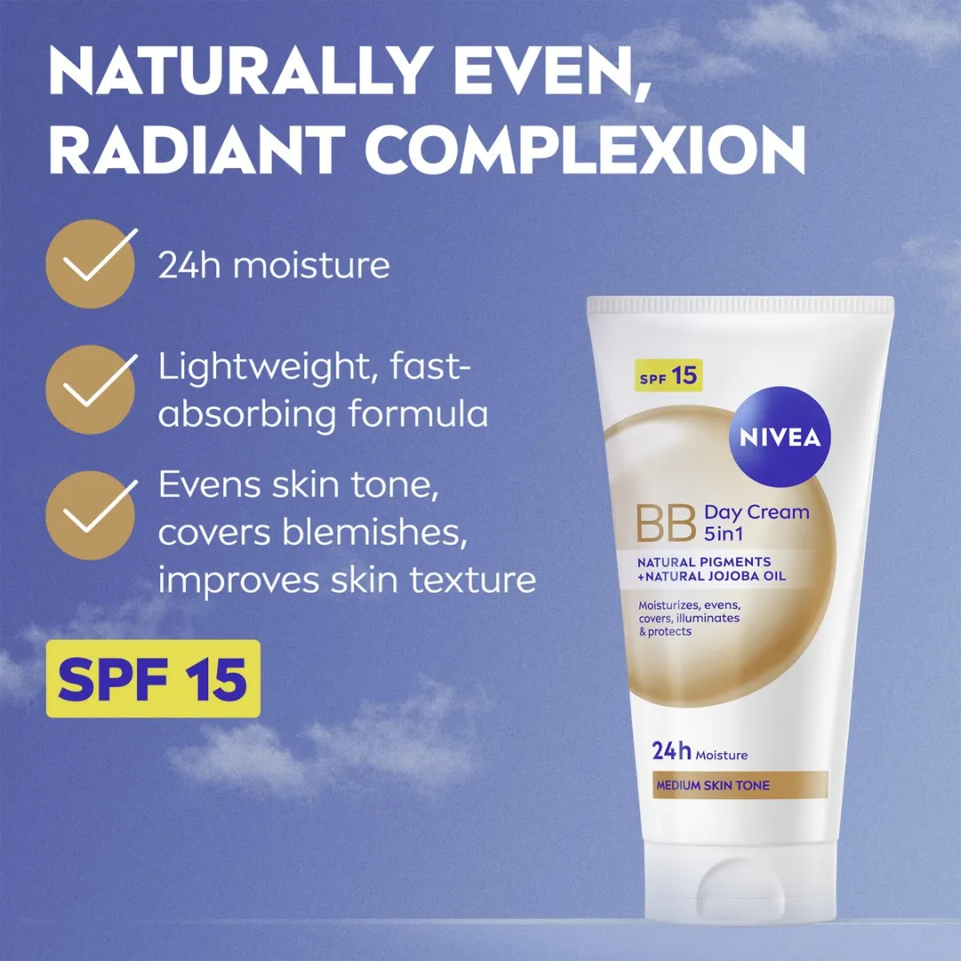 NIVEA Essentials 5in1 BB Dagcrème Medium SPF 15 - 150ml