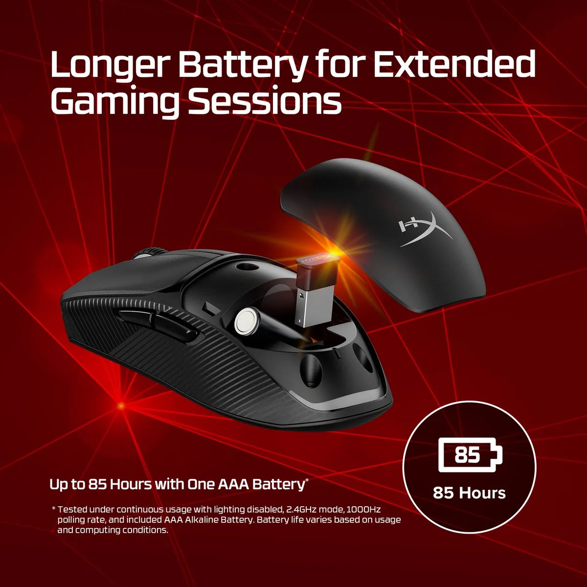 HyperX Pulsefire Fuse Gaming Muis - 12.000 DPI - Zwart - afbeelding 6 van 6