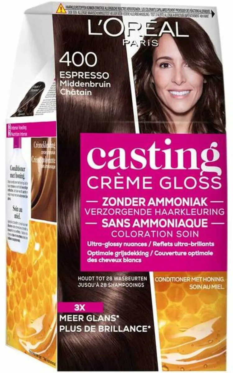 L'Oréal Casting Crème Gloss 400 Middenbruin - 6 Stuks - afbeelding 6 van 6